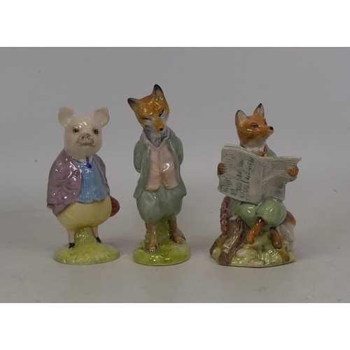 484 - Beatrix Potter selection including Beswick Pigling Bland, Foxy Whiskered Gentleman and a Royal Alber... 