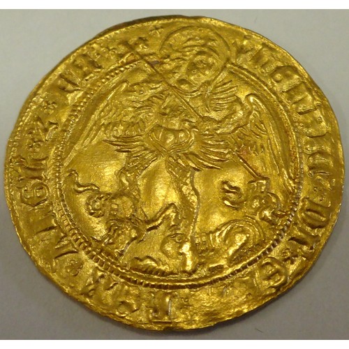 7 - Henry VII (1485 - 1509) gold angel hammered coin, mint marl Pheon.  Weight 5.01g, and around 23ct go... 