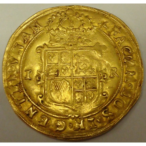 55 - James I (1601 - 1625) 22ct Gold Unite with mullet mint mark, dating to 1611 - 1612, weight 9.5g. Dia... 