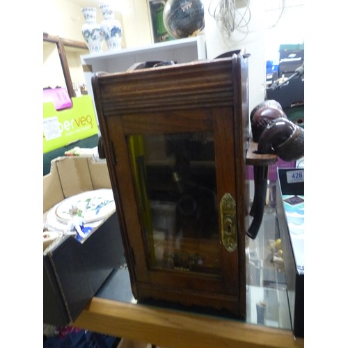 153 - A Smokers Cabinet to include A Collection of Smokers Pipes, Kaywoodie Airway, Falcon International, ... 