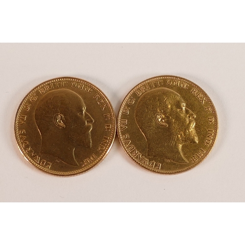 832 - Edward VII full sovereigns, dated 1903 and 1906. (2)