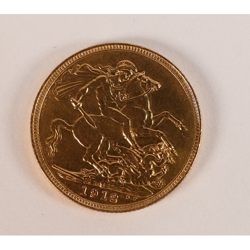 833 - George V full sovereigns, dated 1912.