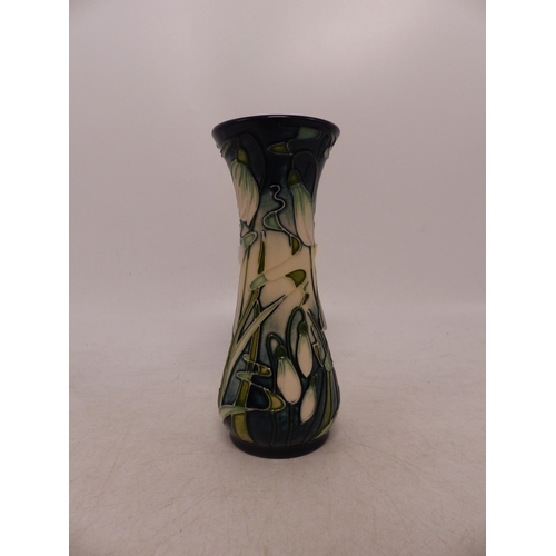 403 - Moorcroft Snowdrop Design Trial Vase. Height: 12.5cm