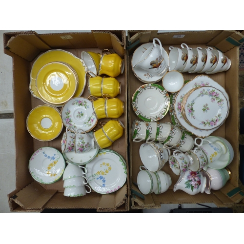 73 - A Mixed Collection of Teaware to include Leonard St Pottery Yellow ground teaset, Roslyn China, Roya... 