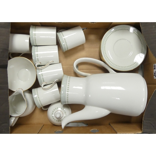 35 - Royal Doulton 'Berkshire' TC1021 Coffee Set to include Coffee Pot, Six Cans and Six Saucers(1Tray)