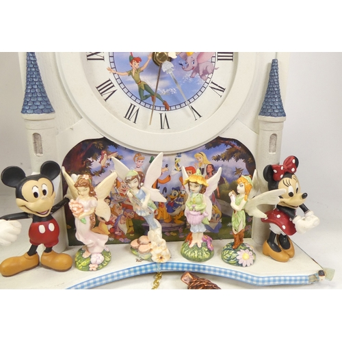 81 - Two Collectible Clocks to include Betty Boop and Disney example with Fairies Series Miniature Figure... 