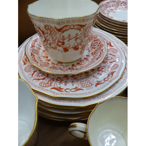 12 - Royal Crown Derby Japanese pattern 5214 tea set to include 5 large tea cups and 6 saucers, 6 side pl... 