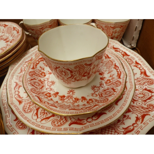 12 - Royal Crown Derby Japanese pattern 5214 tea set to include 5 large tea cups and 6 saucers, 6 side pl... 