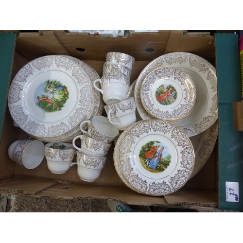 27 - Barrats Renaissance Teaware to include DInner Plates, Side Plates, Teacups and Saucers etc. (1 Tray)