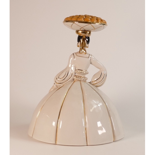 164 - Robj of Paris, Large Porcelain Decanter modelled as a Lady in Flowing Dress with Large Fruit Basket ... 