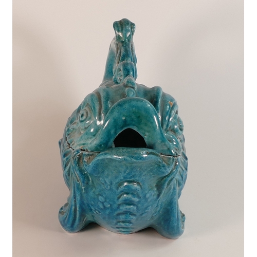 195 - In the manner of Ceramiche Ceccarelli, European Lidded Tureen in the form of a Grotesque Fish in Tur... 