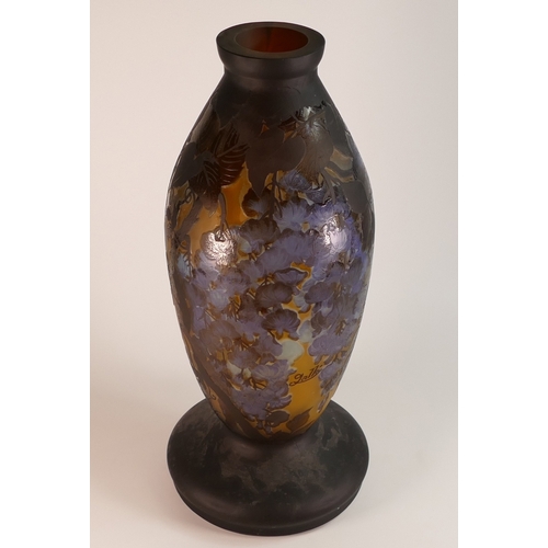 207 - In the Manner of Emile Gallé  (1846-1904) Large Cameo Glass Vase. Height: 55cm