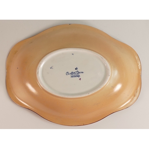 218 - Carltonware Prickly Pansy Pattern Bowl. Length: 25cm