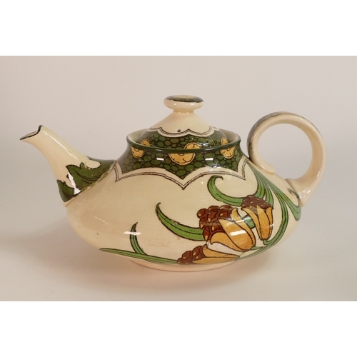 242 - Royal Doulton Teapot in Pattern D3434 Art Nouveau Lillies