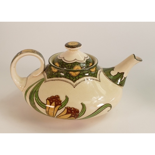 242 - Royal Doulton Teapot in Pattern D3434 Art Nouveau Lillies