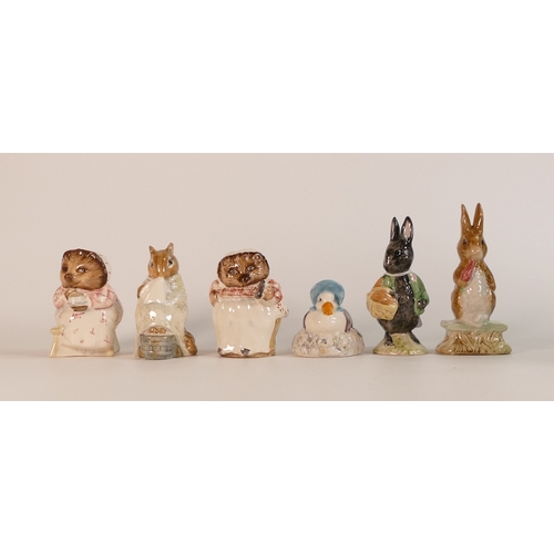 201 - A collection of Beswick Beatrix Potter BP3 to include Little Black Rabbit, Chippy Hackee, Fierce Bad... 