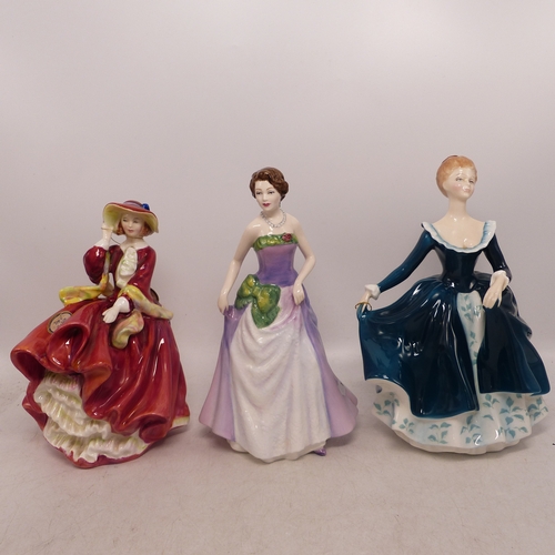 168 - Three Royal Doulton Lady Figures to include Janine HN2461, Jessica HN3850 and Top O' The Hill HN1834... 