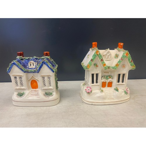 98 - Two 19th Century Staffordshire Pastille Burners (2)