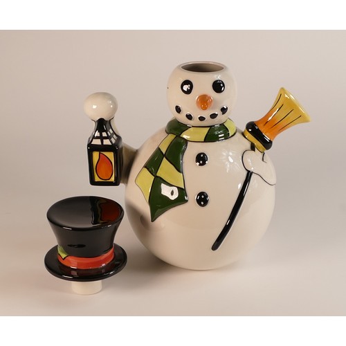 8 - Lorna Bailey Snowman tea pot, limited edition 11/75, with cert. H.24cm