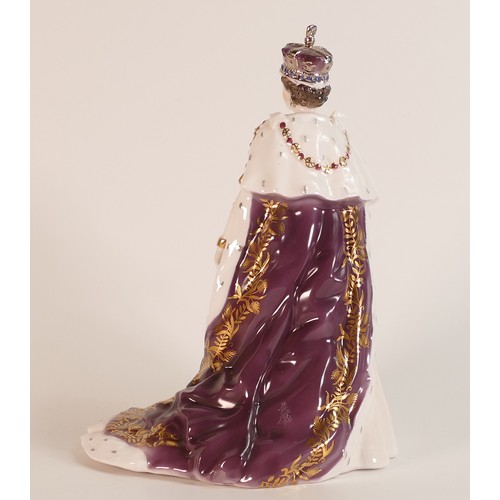 155 - Royal Worcester Compton & Woodhouse, Queen Elizabeth II in Coronation Robes.