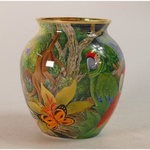 259 - Large Moorcroft enamelled Jungle vase. Only 1/1 produced, designed and freehand painted by Stephen S... 