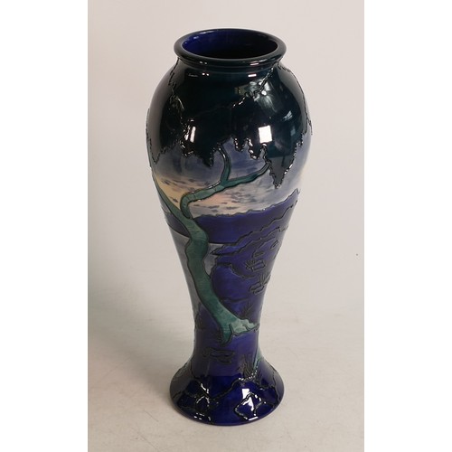 264 - Moorcroft trial vase decorated with sunset at dusk, signed by designer Anji Davenport, dated 25/11/0... 