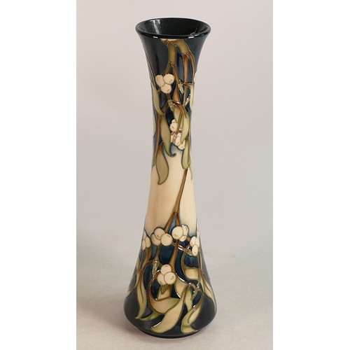 265 - Moorcroft design trial vase in the Christmas Kiss pattern. Dated 25/6/03. Height 31cm