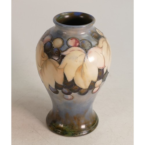 266 - Moorcroft Leaf and Berry vase with salt glaze finish. Height 16cm, impressed marks to base.