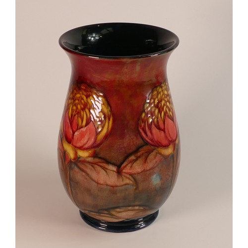 267 - William Moorcroft Flambe vase, in the rare Waratah design, c1915, h.23.75cm.