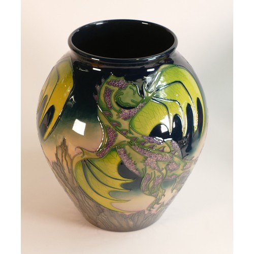 277 - Moorcroft limited edition Quetzalcoatl pattern large vase. Designed by Marie Pentethman. Number 8/50... 