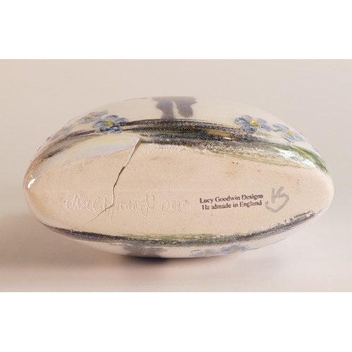 283 - Lise B. Moorcroft WWII commemorative cushion vase. Height: 11cm