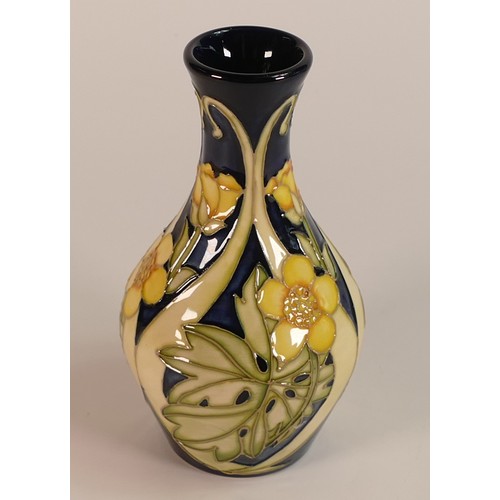 305 - Moorcroft Buttercup Meadow vase 372. Approx. 12.5cm Designer Paul Hilditch. RRP £395