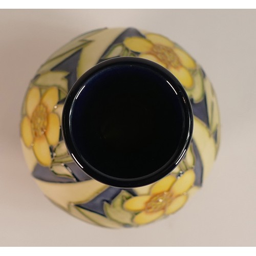 305 - Moorcroft Buttercup Meadow vase 372. Approx. 12.5cm Designer Paul Hilditch. RRP £395