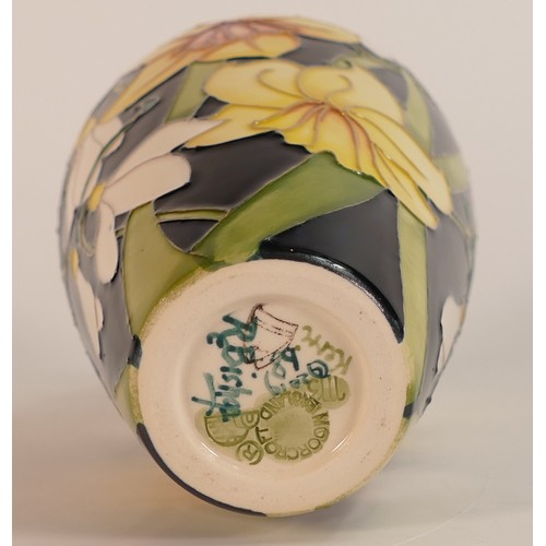 318 - Moorcroft Emblems of Spring vase 72. Approx. 15cm No.Edt68 signed by designer Rachel Bishop. RRP £42... 