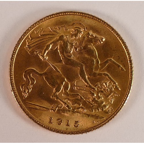 1799 - George V HALF Sovereign dated 1915.