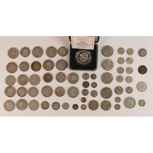 1800 - A good collection of coins, including pre 1919 silver coins, 325g, pre 1947 silver coins, 101g, Geor... 