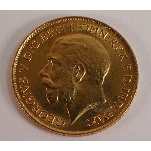 1804 - HALF sovereign 22ct gold coin, Edward VII 1914.