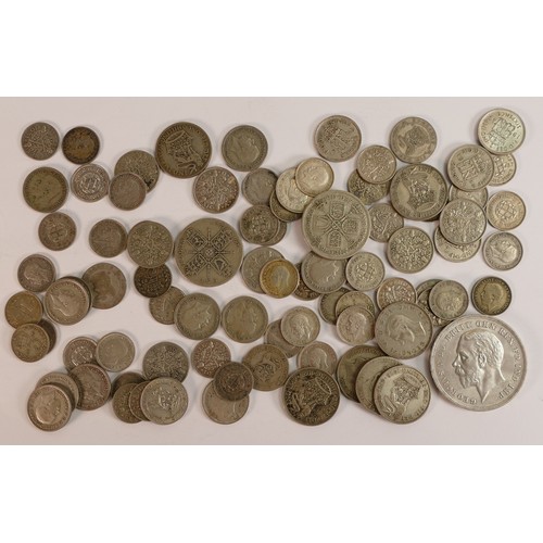 1806 - Assortment of pre 1920 & pre 1946 UK silver / part silver coinage.  Pre 20 208.7g, pre 1946 237.4g