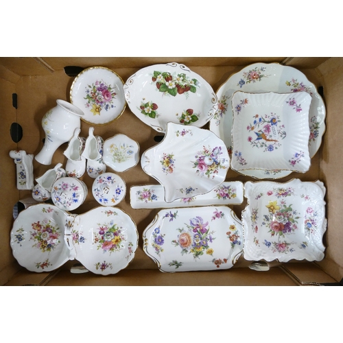 310D - Hammersley, A Collection of Teaware including Dishes, Trinkets Vases, Trays etc.