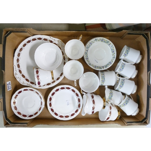 310E - Paragon, Two Part Teasets in the Elegance and Pandora Patterns (1 Tray)