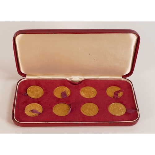 1807 - A boxed set of eight FULL Sovereigns, comprising three Edward VII Sovereigns dated 1903, 1908 & 1910... 