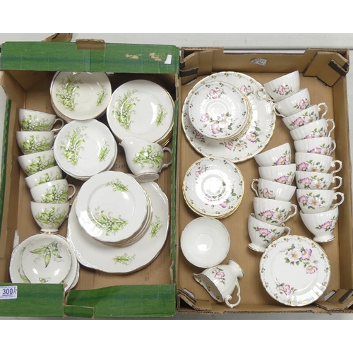 300 - China Tea sets To Include Dorchester Finest Bone China, Cups, Saucers, Milk Jug, Sandwich Plates, Si... 