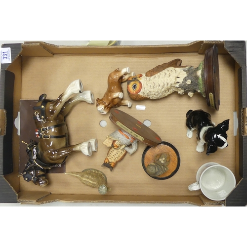 331 - Selection of Ceramics to include Beswick 'Loch Ness Monster' Beneagles Decanter, Sylvac Black & Whit... 