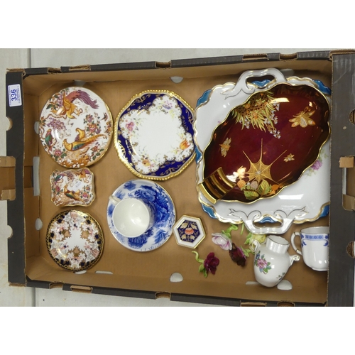 336 - Mixed Ceramics To Include Royal Crown Derby Small Pin Tray, Lidded Trinket Box, Small Plates also Fl... 