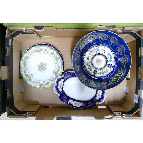 17 - Large Coalport fruit bowl, 2 additional Copeland pieces, and 2 additional Coalport items (5)