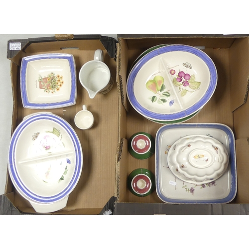 461 - Wedgwood, Sarahs Garden Pattern items including Cake Stand, Jelly Mould, Square Dish, Oven Dish, Can... 