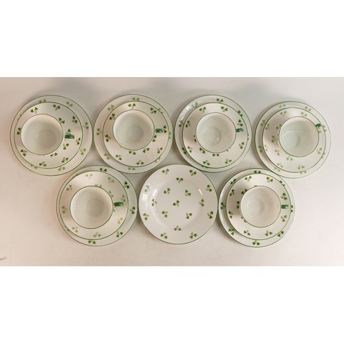 37 - Shelley part tea set in the Bute shape. Consisting of six cups, saucers and side slates. Patt no.806... 