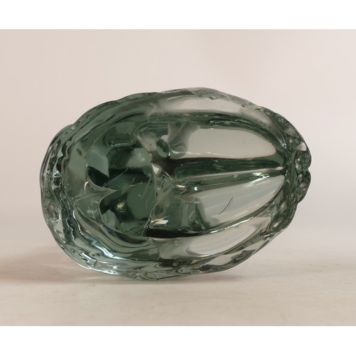 40 - Ermanno Nason glass sculpture of seated woman with arms folded, with original studio signed guarante... 