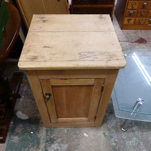 671 - Single Pine Cupboard with internal shelf 
Height 73cm approx