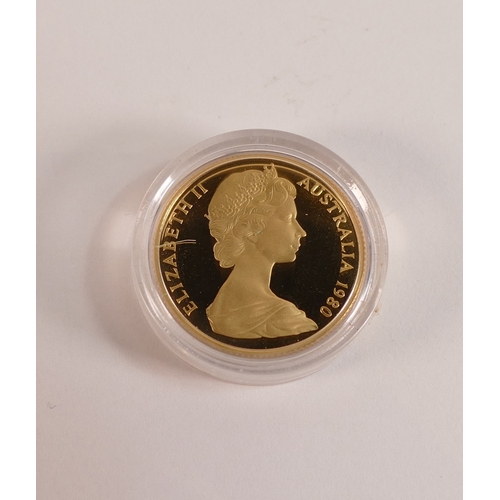 718 - Australian Gold proof 1980 Two Hundred Dollar coin, Royal Australian Mint, Canberra, boxed with pape... 